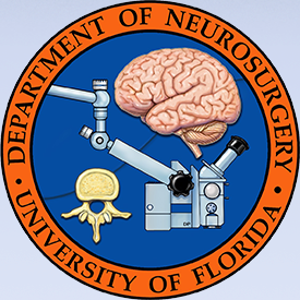 Department of Neurosurgery logo blue background
